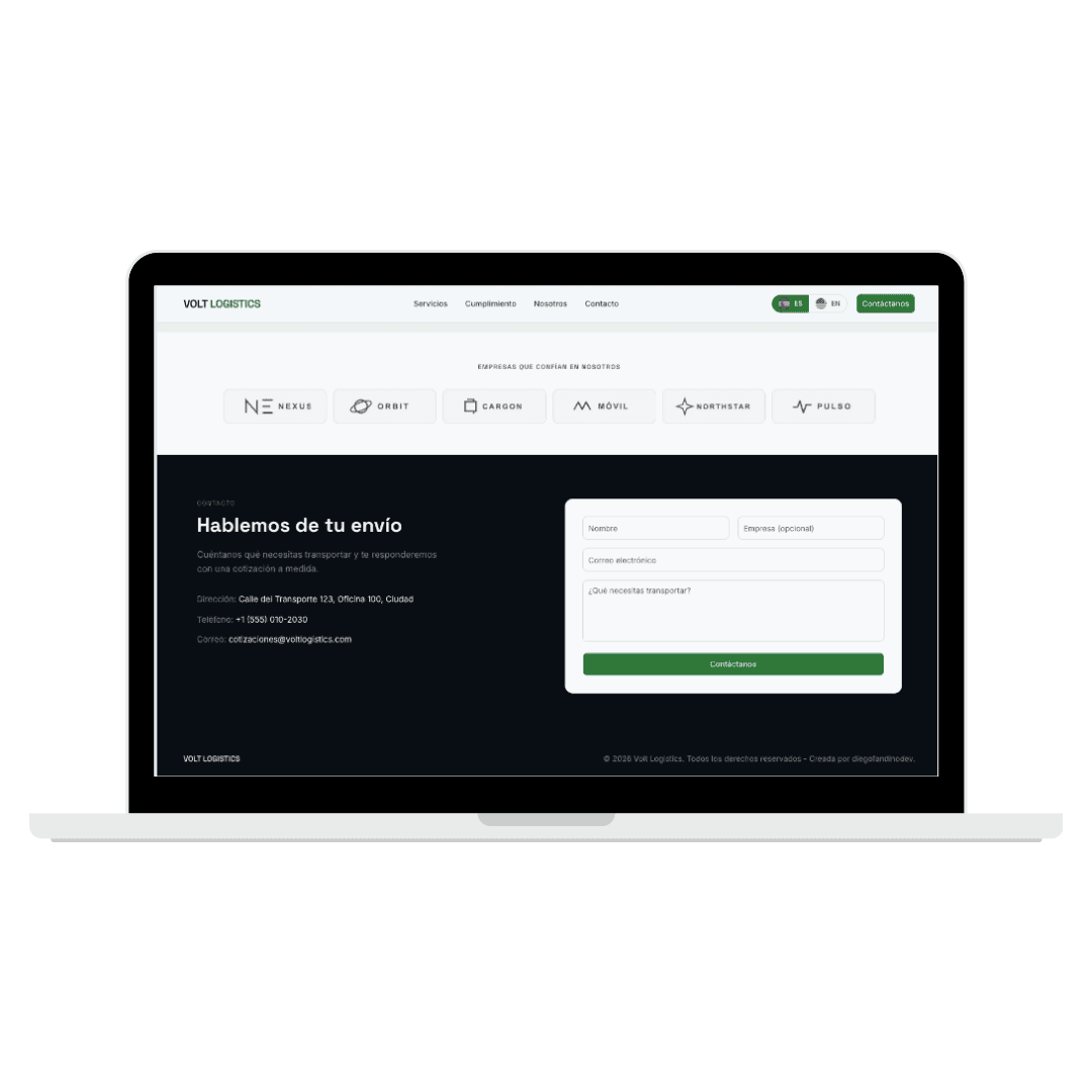 Volt Logistics — Freight Site 2